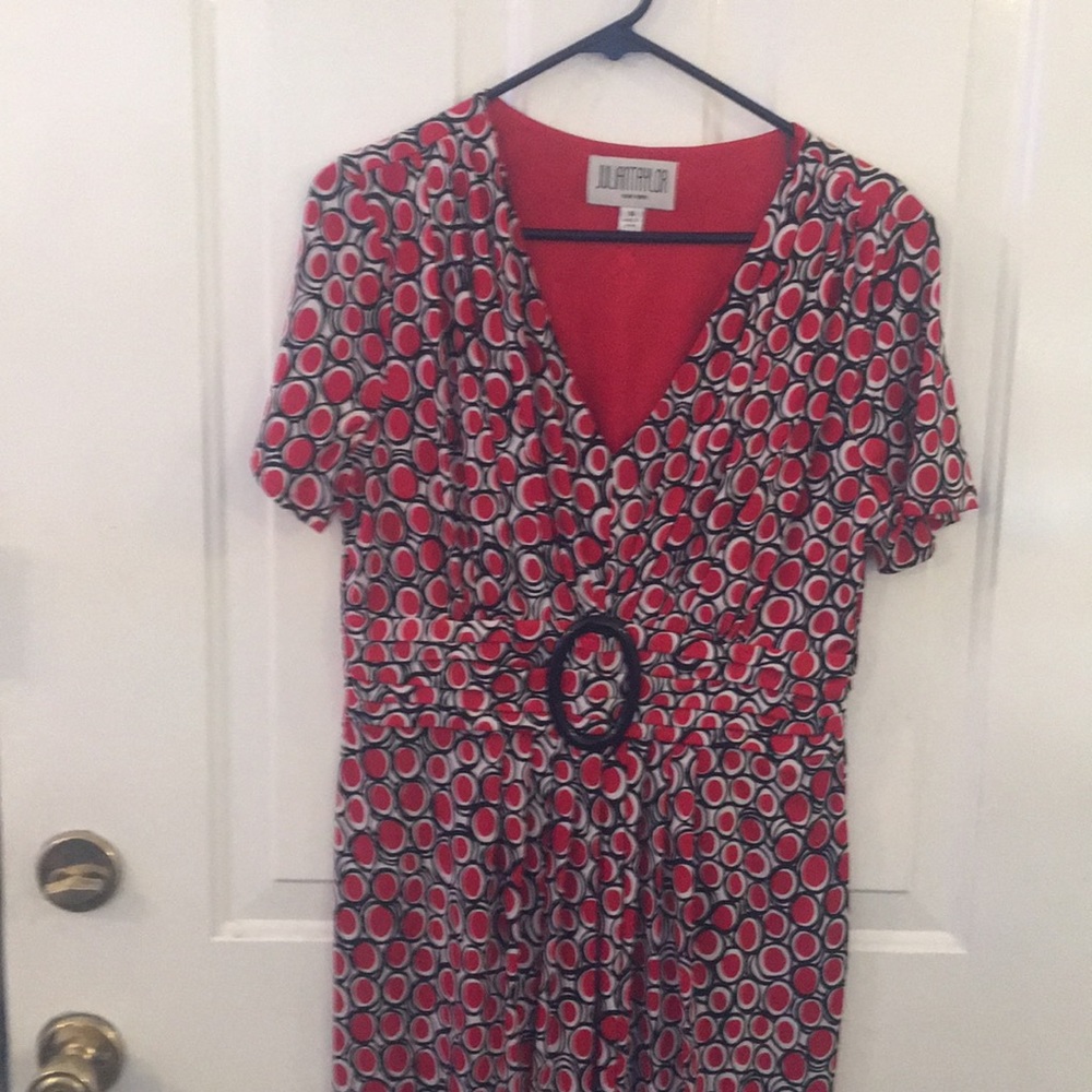 Nwot Red and black patterned dress